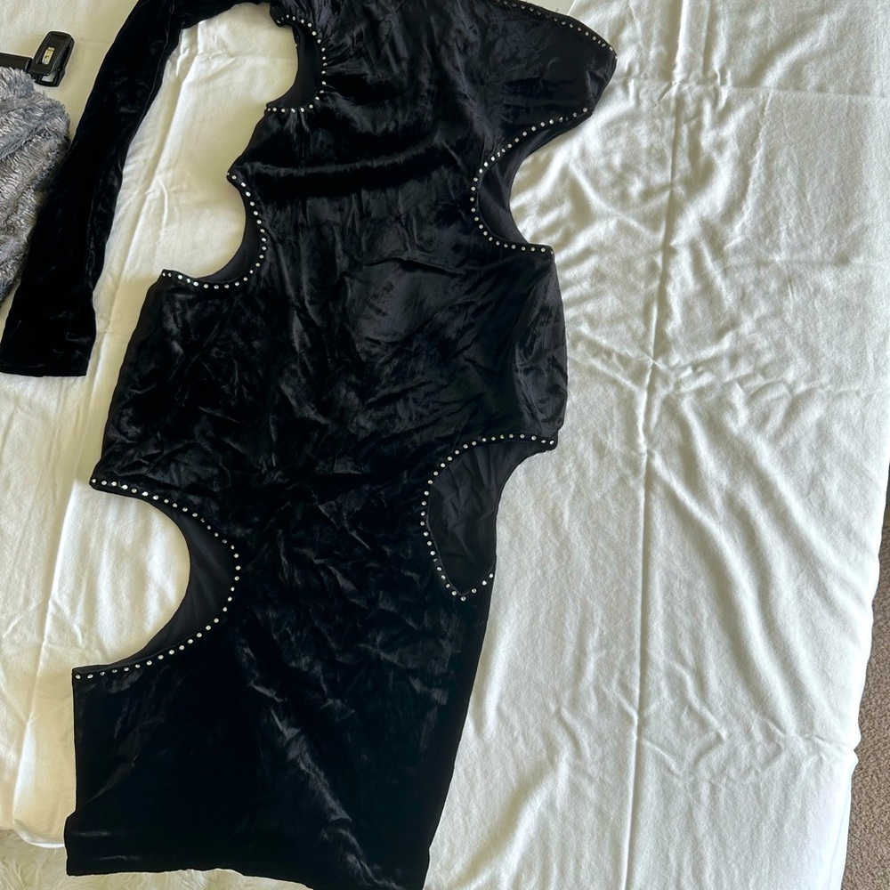 Velour cut out dress. Never worn